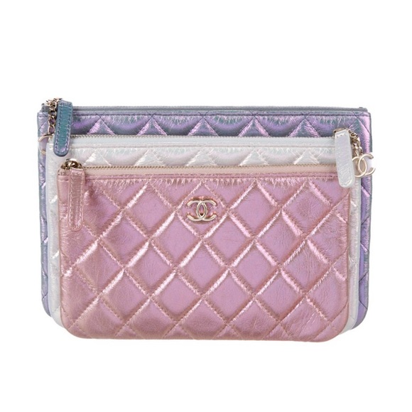 AMAZING π Chanel 3 Piece Detachable Metallic O case - Picture 1 of 16